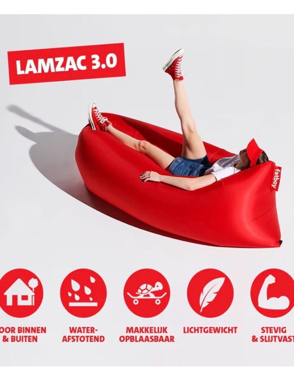 Lamzac 3.0 Inflatable Lounger - Red. $79 on Amazon.